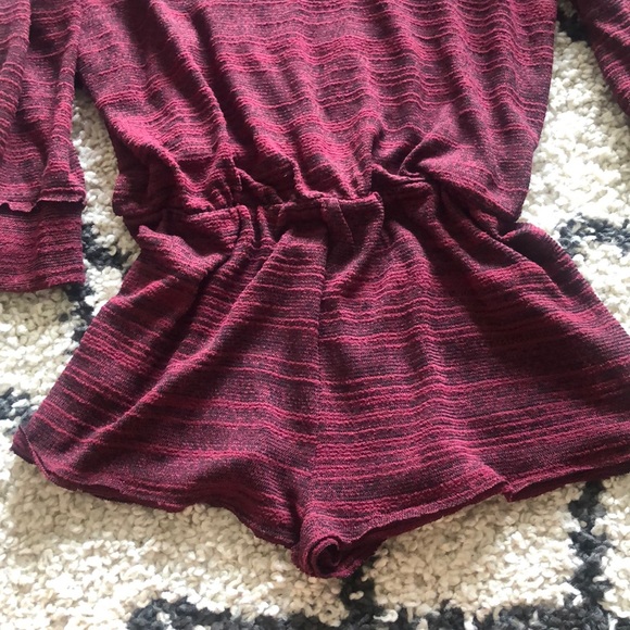 BDG heathered romper - burgundy - Picture 3 of 4